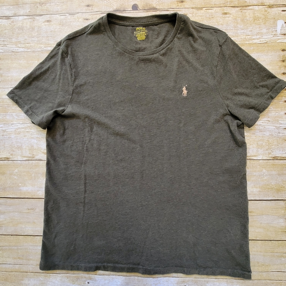 Polo Ralph Lauren (100% Cotton) Custom Fit Short Sleeve Shirt in Olive Green